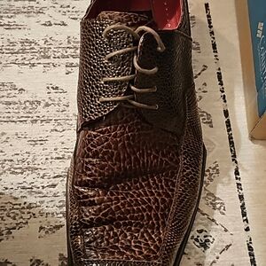 Umberto Pellegrini Men's Brown Snake shoes